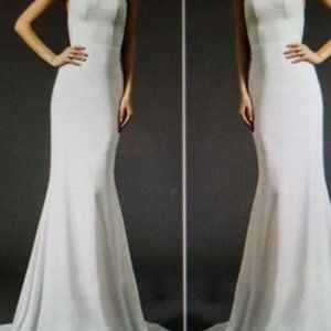 White Women's Elegant Simple Halter Collar Dress